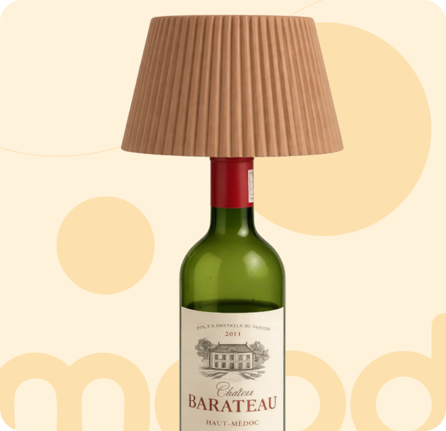 Cúpula de luminária para garrafas de vinho